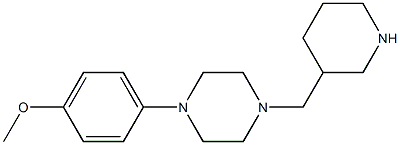 1-(4-methoxyphenyl)-4-(piperidin-3-ylmethyl)piperazine Struktur