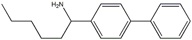 1-(4-phenylphenyl)hexan-1-amine Struktur