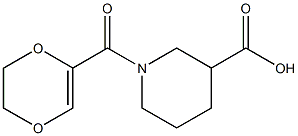 1-(5,6-dihydro-1,4-dioxin-2-ylcarbonyl)piperidine-3-carboxylic acid|