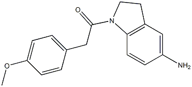 1-(5-amino-2,3-dihydro-1H-indol-1-yl)-2-(4-methoxyphenyl)ethan-1-one,,结构式