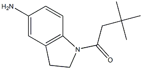 1-(5-amino-2,3-dihydro-1H-indol-1-yl)-3,3-dimethylbutan-1-one Struktur