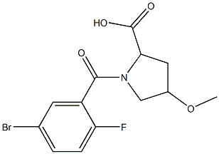 1-(5-bromo-2-fluorobenzoyl)-4-methoxypyrrolidine-2-carboxylic acid