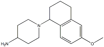 1-(6-methoxy-1,2,3,4-tetrahydronaphthalen-1-yl)piperidin-4-amine,,结构式