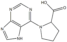 1-(7H-purin-6-yl)pyrrolidine-2-carboxylic acid,,结构式