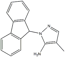 1-(9H-fluoren-9-yl)-4-methyl-1H-pyrazol-5-amine Struktur