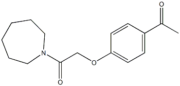 1-(azepan-1-yl)-2-(4-acetylphenoxy)ethan-1-one Struktur