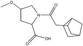 1-(bicyclo[2.2.1]hept-2-ylacetyl)-4-methoxypyrrolidine-2-carboxylic acid Structure