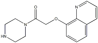 1-(piperazin-1-yl)-2-(quinolin-8-yloxy)ethan-1-one 化学構造式