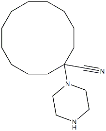 1-(piperazin-1-yl)cyclododecane-1-carbonitrile