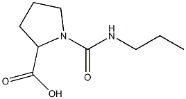 1-(propylcarbamoyl)pyrrolidine-2-carboxylic acid 结构式