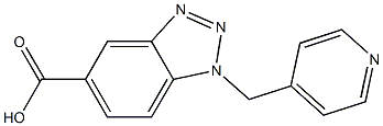 1-(pyridin-4-ylmethyl)-1H-1,2,3-benzotriazole-5-carboxylic acid 化学構造式