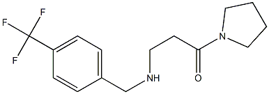 1-(pyrrolidin-1-yl)-3-({[4-(trifluoromethyl)phenyl]methyl}amino)propan-1-one 结构式