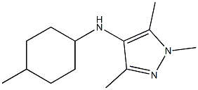 1,3,5-trimethyl-N-(4-methylcyclohexyl)-1H-pyrazol-4-amine 结构式