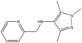 1,3,5-trimethyl-N-(pyridin-2-ylmethyl)-1H-pyrazol-4-amine 结构式