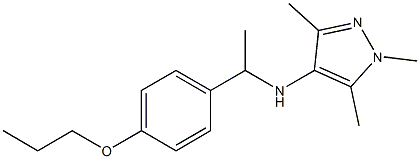 1,3,5-trimethyl-N-[1-(4-propoxyphenyl)ethyl]-1H-pyrazol-4-amine|