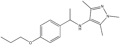 1,3,5-trimethyl-N-[1-(4-propoxyphenyl)ethyl]-1H-pyrazol-4-amine Structure