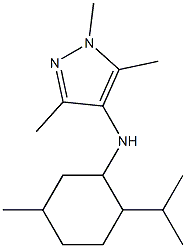 1,3,5-trimethyl-N-[5-methyl-2-(propan-2-yl)cyclohexyl]-1H-pyrazol-4-amine 结构式