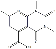 1,3,7-trimethyl-2,4-dioxo-1H,2H,3H,4H-pyrido[2,3-d]pyrimidine-5-carboxylic acid,,结构式