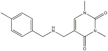 1,3-dimethyl-5-({[(4-methylphenyl)methyl]amino}methyl)-1,2,3,4-tetrahydropyrimidine-2,4-dione|