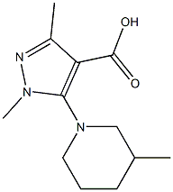 1,3-dimethyl-5-(3-methylpiperidin-1-yl)-1H-pyrazole-4-carboxylic acid Structure
