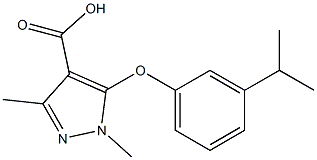 1,3-dimethyl-5-[3-(propan-2-yl)phenoxy]-1H-pyrazole-4-carboxylic acid Structure