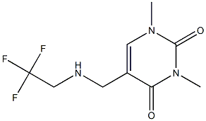1,3-dimethyl-5-{[(2,2,2-trifluoroethyl)amino]methyl}-1,2,3,4-tetrahydropyrimidine-2,4-dione|