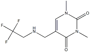 1,3-dimethyl-5-{[(2,2,2-trifluoroethyl)amino]methyl}-1,2,3,4-tetrahydropyrimidine-2,4-dione Structure