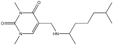 1,3-dimethyl-5-{[(6-methylheptan-2-yl)amino]methyl}-1,2,3,4-tetrahydropyrimidine-2,4-dione Structure