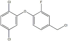 1,4-dichloro-2-[4-(chloromethyl)-2-fluorophenoxy]benzene Structure