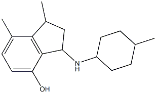 1,7-dimethyl-3-[(4-methylcyclohexyl)amino]-2,3-dihydro-1H-inden-4-ol Structure