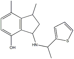 1,7-dimethyl-3-{[1-(thiophen-2-yl)ethyl]amino}-2,3-dihydro-1H-inden-4-ol