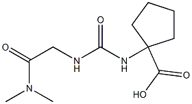 1-[({[2-(dimethylamino)-2-oxoethyl]amino}carbonyl)amino]cyclopentanecarboxylic acid Structure