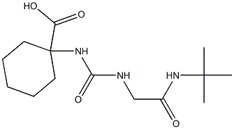 1-[({[2-(tert-butylamino)-2-oxoethyl]amino}carbonyl)amino]cyclohexanecarboxylic acid 化学構造式