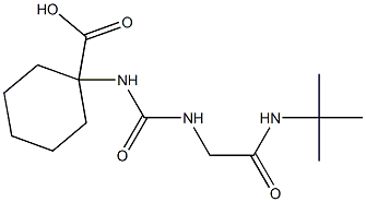 1-[({[2-(tert-butylamino)-2-oxoethyl]amino}carbonyl)amino]cyclohexanecarboxylic acid Structure