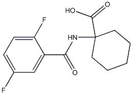 1-[(2,5-difluorobenzoyl)amino]cyclohexanecarboxylic acid 化学構造式