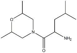 1-[(2,6-dimethylmorpholin-4-yl)carbonyl]-3-methylbutylamine,,结构式