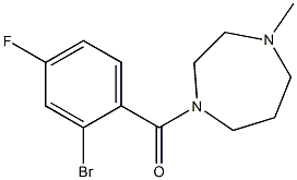 1-[(2-bromo-4-fluorophenyl)carbonyl]-4-methyl-1,4-diazepane 化学構造式