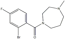 1-[(2-bromo-4-fluorophenyl)carbonyl]-4-methyl-1,4-diazepane|