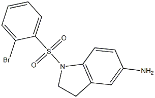 1-[(2-bromobenzene)sulfonyl]-2,3-dihydro-1H-indol-5-amine Structure