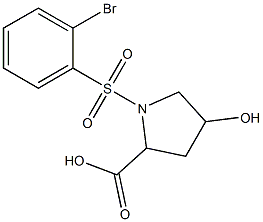 1-[(2-bromobenzene)sulfonyl]-4-hydroxypyrrolidine-2-carboxylic acid