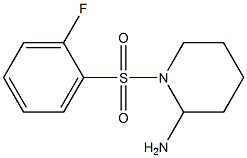 1-[(2-fluorobenzene)sulfonyl]piperidin-2-amine Struktur