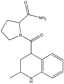 1-[(2-methyl-1,2,3,4-tetrahydroquinolin-4-yl)carbonyl]pyrrolidine-2-carboxamide,,结构式
