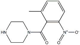 1-[(2-methyl-6-nitrophenyl)carbonyl]piperazine,,结构式