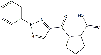 1-[(2-phenyl-2H-1,2,3-triazol-4-yl)carbonyl]pyrrolidine-2-carboxylic acid 结构式
