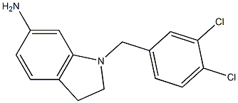 1-[(3,4-dichlorophenyl)methyl]-2,3-dihydro-1H-indol-6-amine Struktur