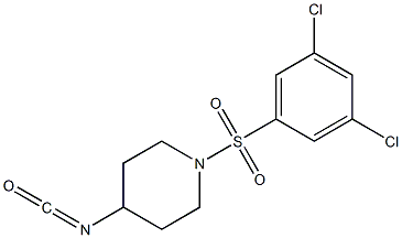 1-[(3,5-dichlorobenzene)sulfonyl]-4-isocyanatopiperidine,,结构式