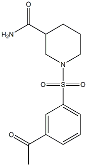 1-[(3-acetylbenzene)sulfonyl]piperidine-3-carboxamide