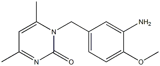 1-[(3-amino-4-methoxyphenyl)methyl]-4,6-dimethyl-1,2-dihydropyrimidin-2-one Structure