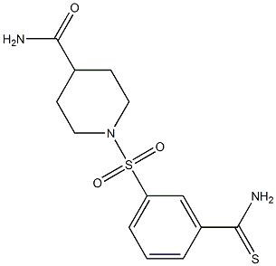 1-[(3-carbamothioylbenzene)sulfonyl]piperidine-4-carboxamide Structure