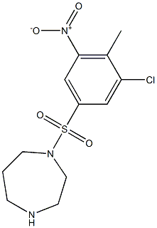 1-[(3-chloro-4-methyl-5-nitrobenzene)sulfonyl]-1,4-diazepane Structure